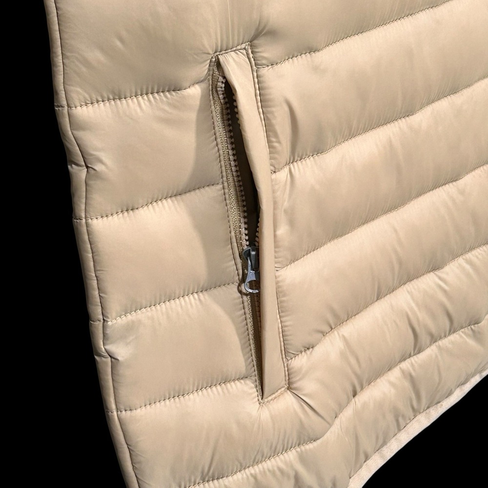 Ozark Trail Men's Zip Front Puffer Jacket Size M Beige Winter Coat Zip Pockets - Picture 7 of 11